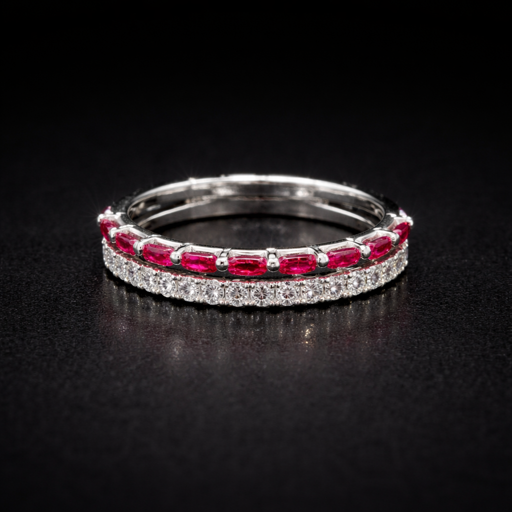 Anillo churumbela con gemas naturales