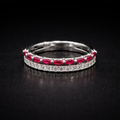 Anillo churumbela con gemas naturales