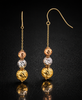 Aretes colgantes 3 oros
