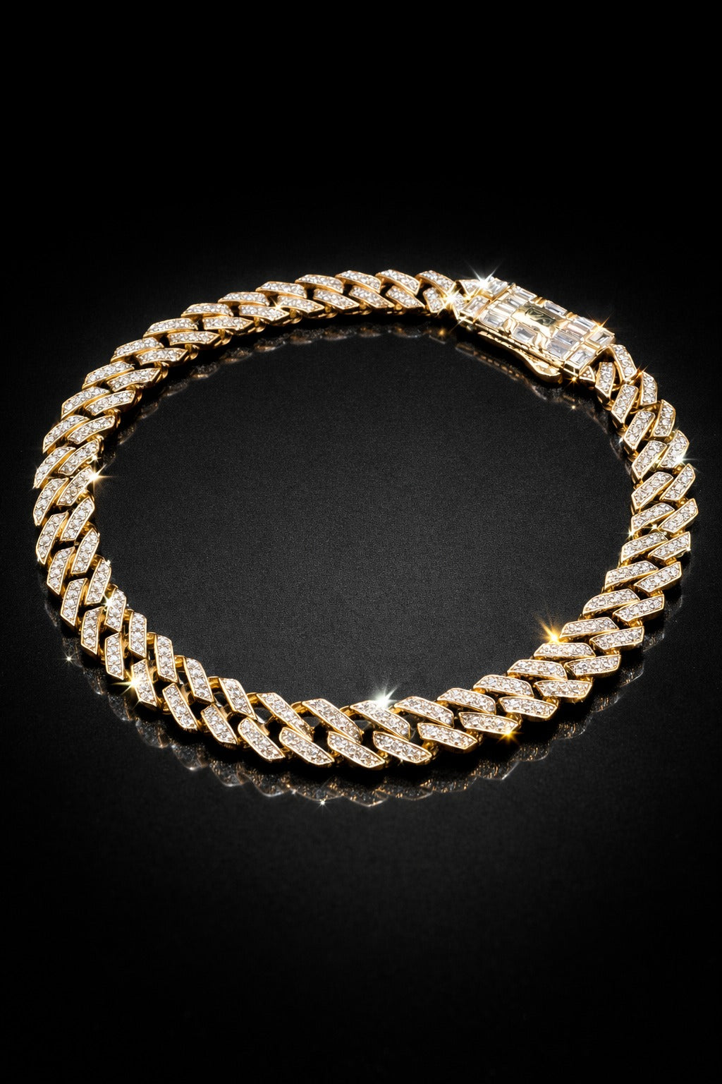 Pulsera Diamantada en oro 14k