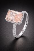 Anillo de diamante de laboratorio rosa