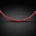Pulsera tenis de rubíes naturales 4mm