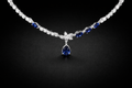 Collar con zafiros y diamantes naturales