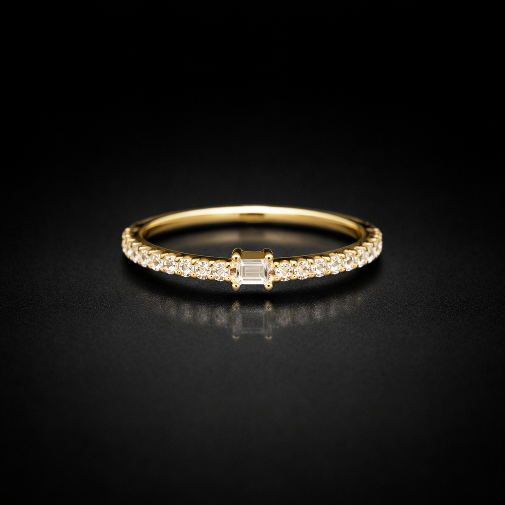 Anillo de diamante natural