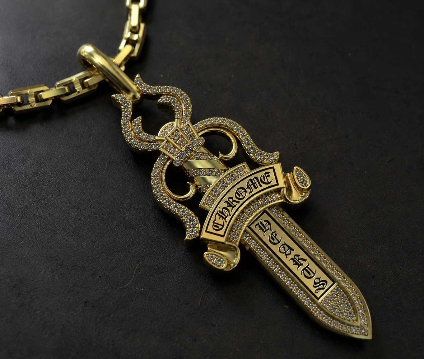 dije daga adiamantada chrome hearts