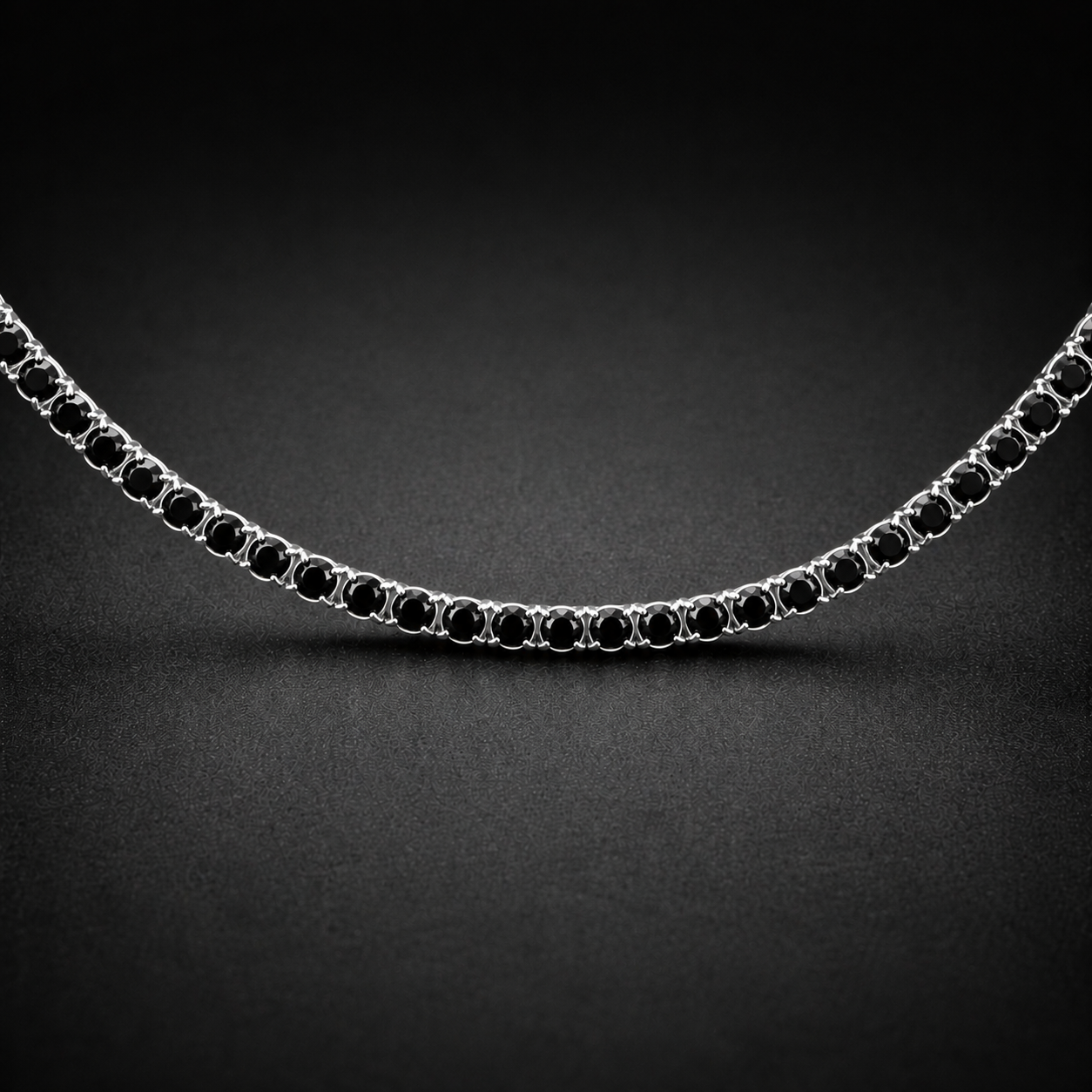 Pulsera tenis de diamantes negros