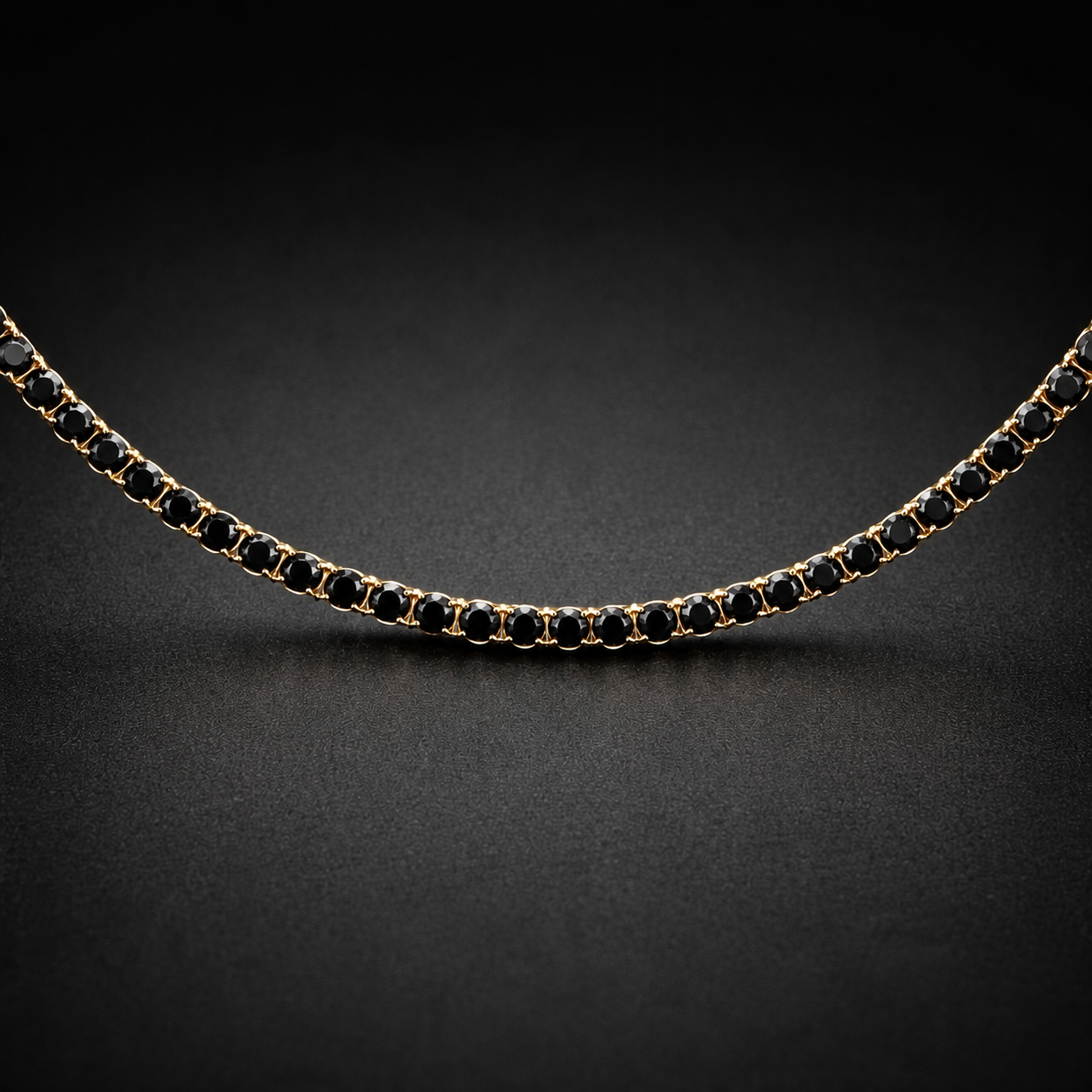 Pulsera tenis de diamantes negros