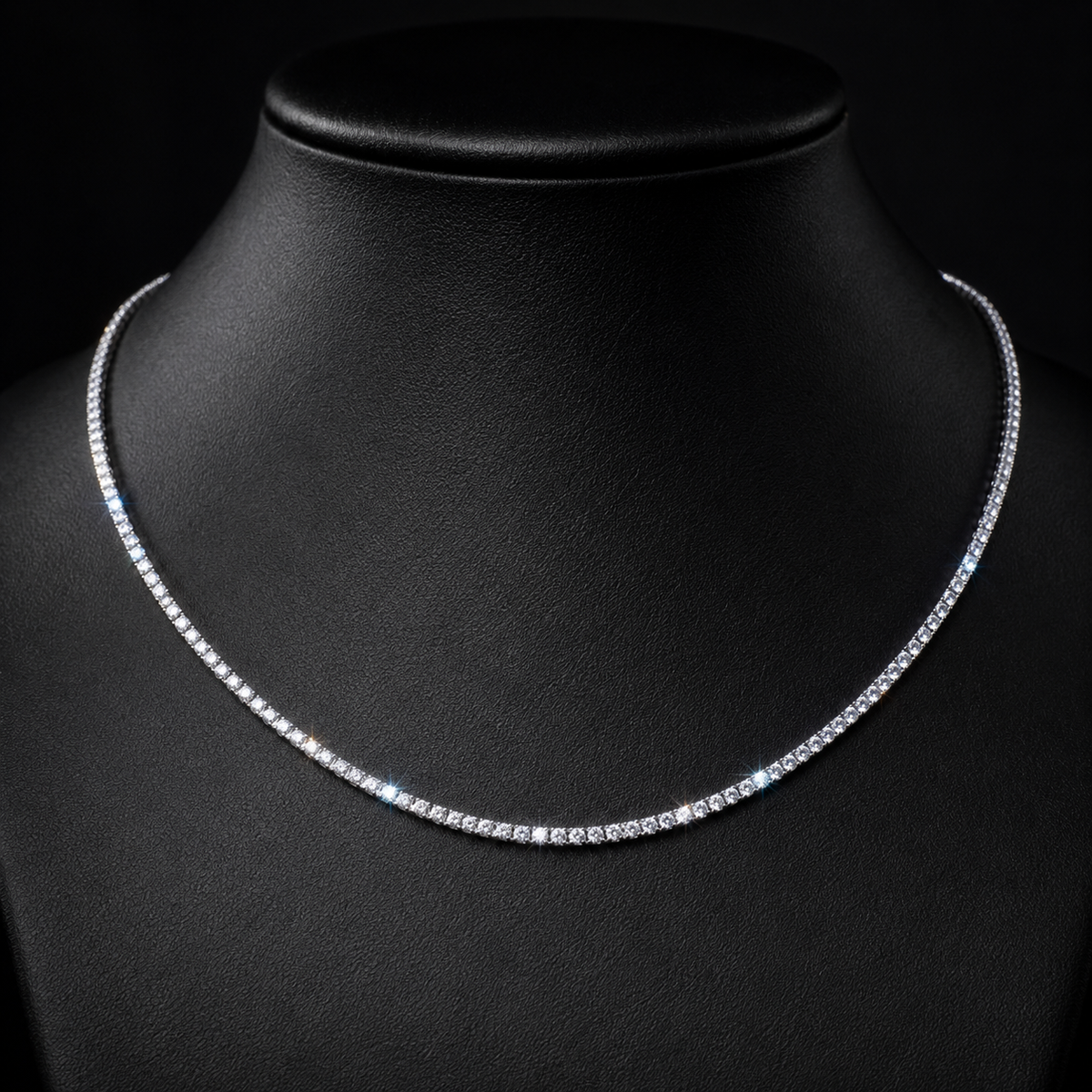 Collar tenis diamantes lab