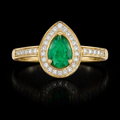 Anillo de esmeralda con diamantes