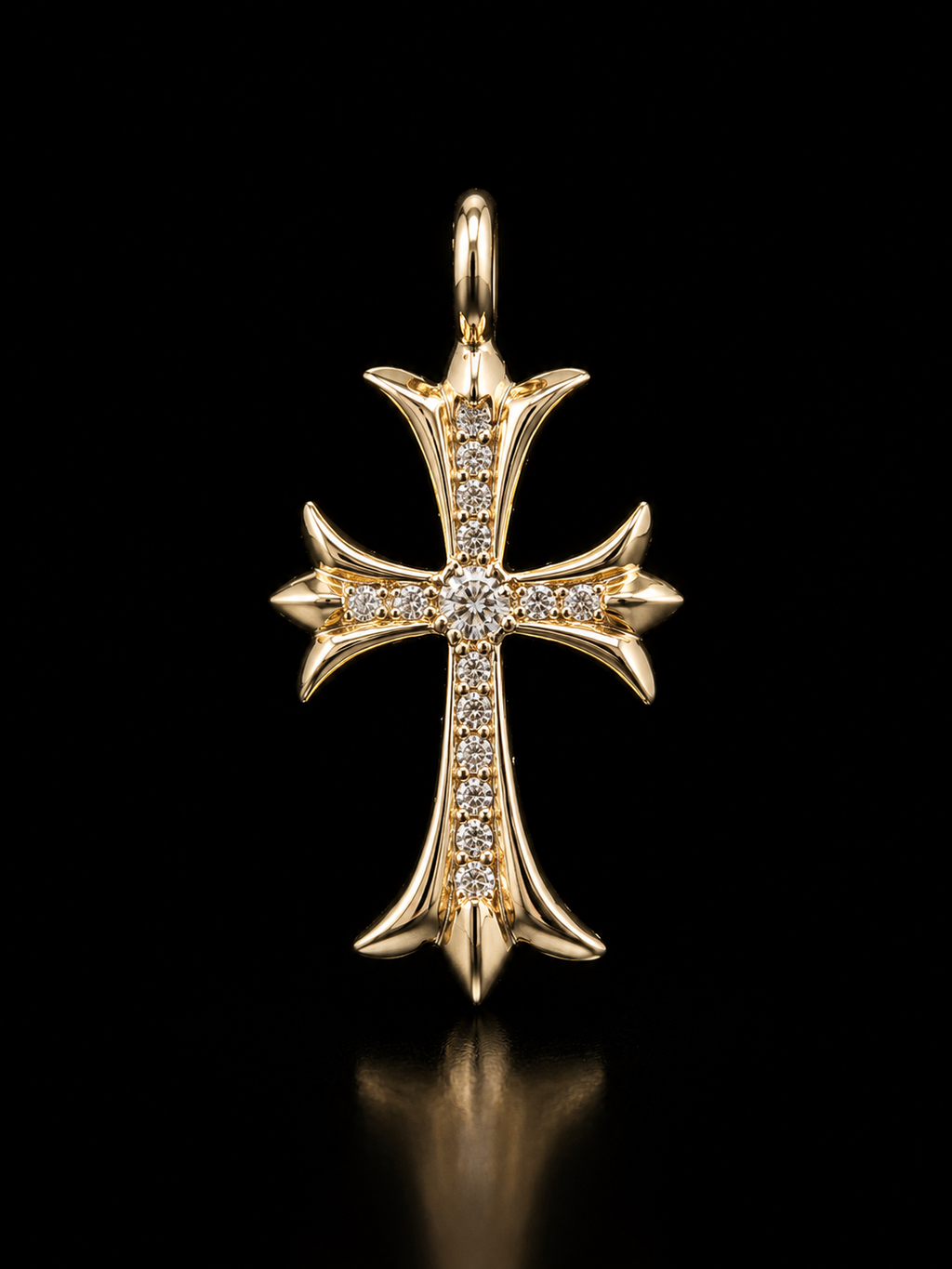 Dije Cruz Adiamantada chrome hearts