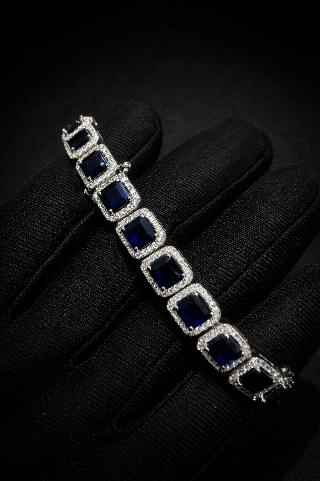 Pulsera de zafiros naturales