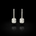 Aretes colgantes de diamantes naturales