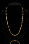 Cadena cubana en oro 14k.