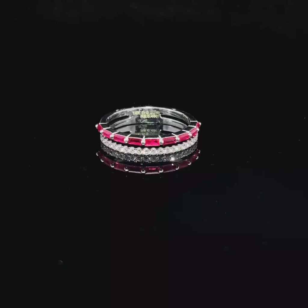 Anillo churumbela con gemas naturales