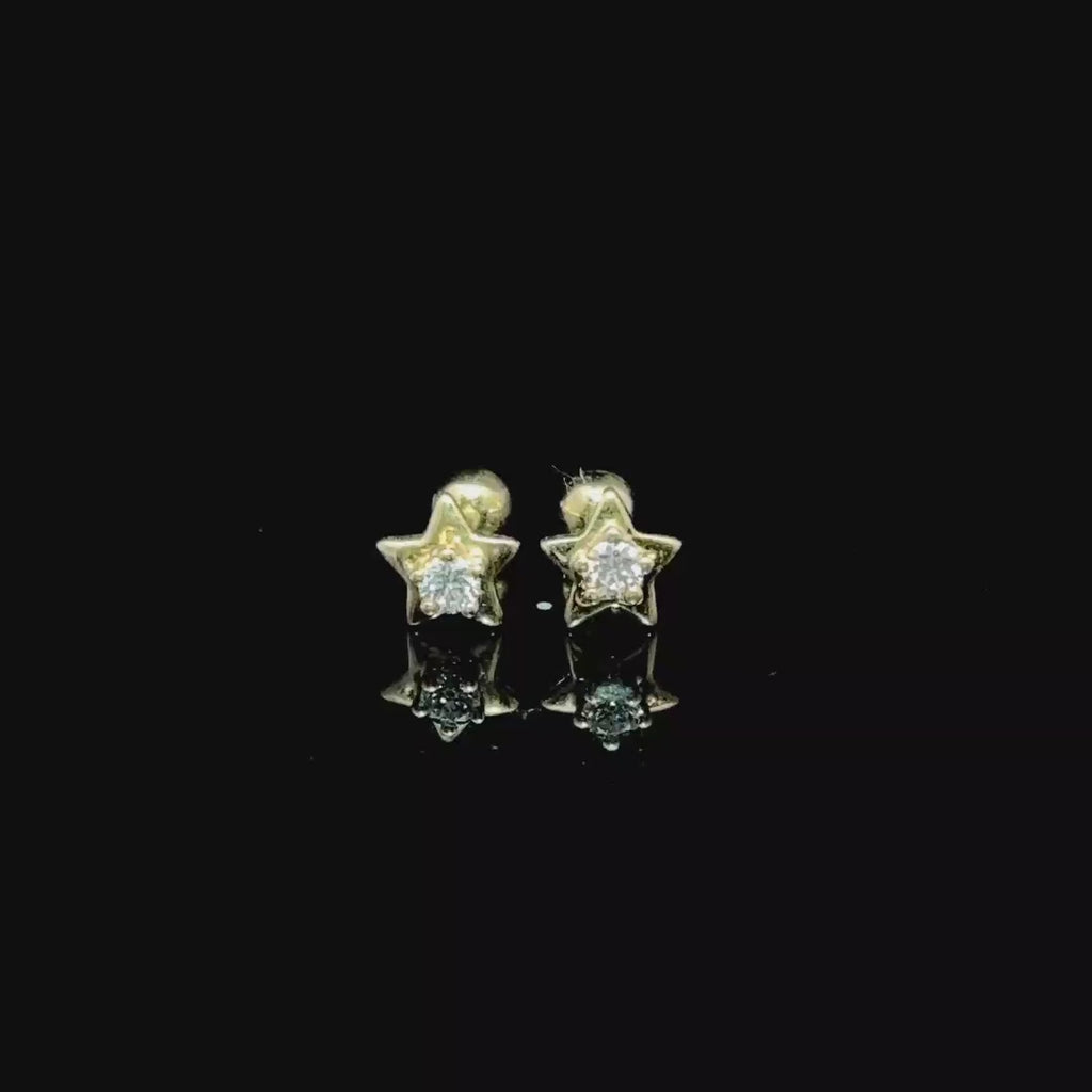 Aretes de broquel de diamante lab.