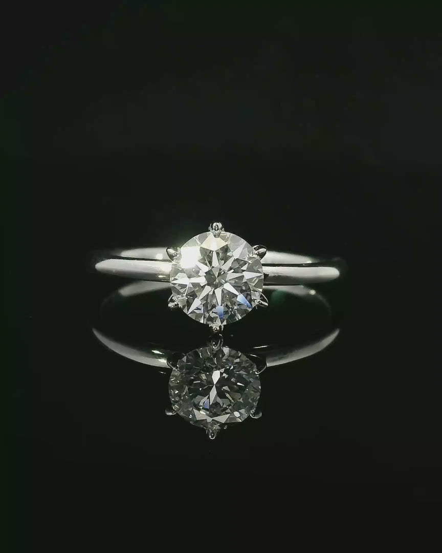 Anillo solitario de diamante lab.