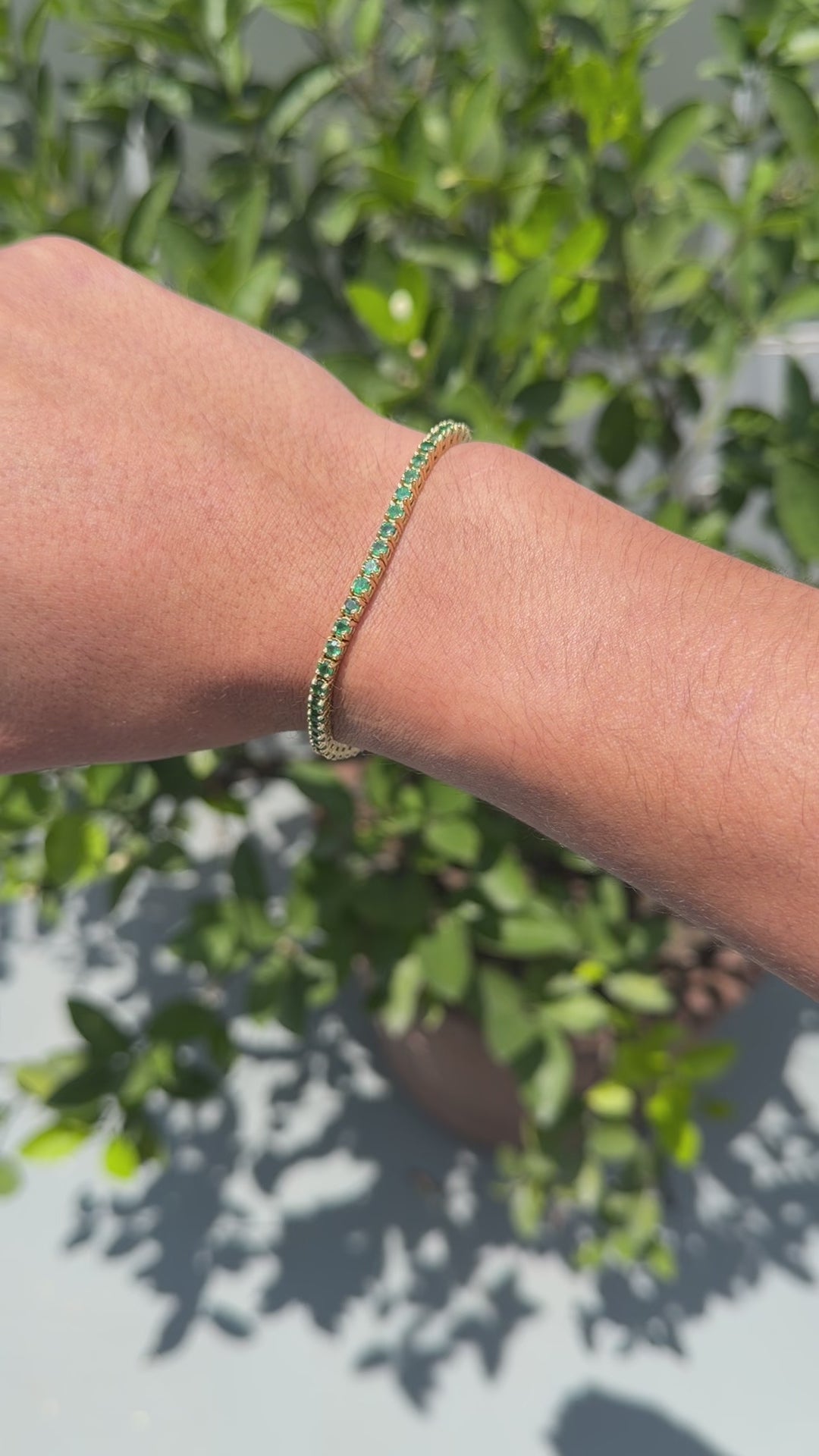 Pulsera tennis con Esmeraldas naturales