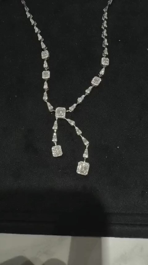 Collar de diamantes naturales