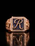 Anillo con letra personalizada