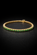 Pulsera tennis con Esmeraldas naturales