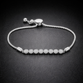 Pulsera en oro blanco y diamantes naturales en oro 10k