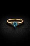 Anillo de diamante lab. vivid blue
