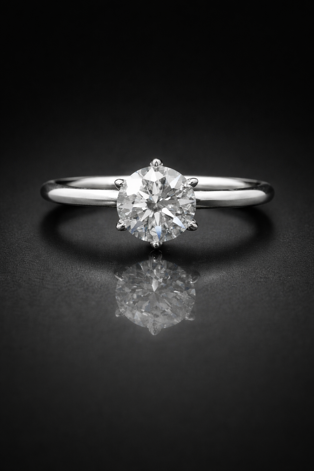 Anillo solitario de diamante lab.