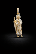 Dije San Judas oro y diamantes naturales