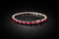 Pulsera de rubies y diamantes naturales